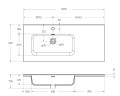Керамическая раковина, чаша слева BelBagno BB1000ETL-L