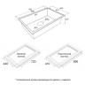 Мойка LUMI 74UNI, IT-GRANIT, LU74-BLM, черный металлик, 740х460, Paulmark