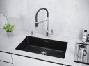 Мойка LUMI 74UNI, IT-GRANIT, LU74-BLM, черный металлик, 740х460, Paulmark