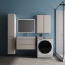 Тумба подвесная STYLE LINE "Бергамо мини 80" (2 ящ.) Люкс Плюс антискрейтч карамель с раковиной Каре Люкс МИНИ 800х350  