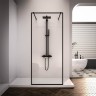 Душевая перегородка Veconi Korato KR-90B, 1200x2000, черный, стекло прозрачное
