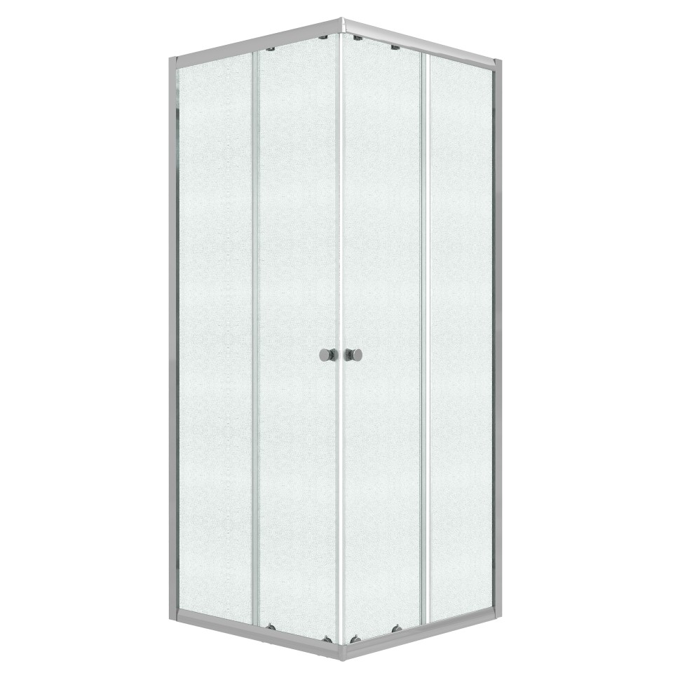 Душевое ограждение Niagara Eco NG-1010-14QMT (100х100х190) квадрат,раздвижное,хром,стекло матовое,1 место