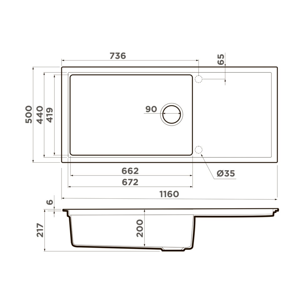 Кухонная мойка Omoikiri Sintesi 116-WG Artceramic/wind green