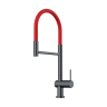 Смеситель для кухни Omoikiri Kanto 2 Plus-SB латунь/вороненая сталь/красный