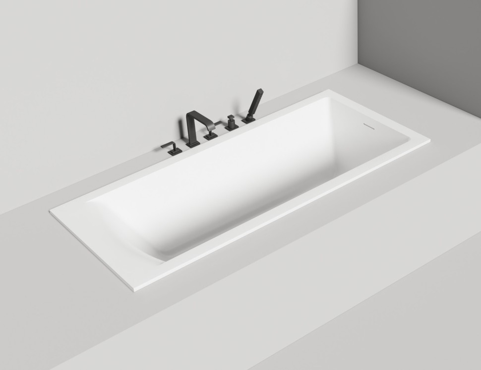 Ванна встраиваемая CASCATA KIT 170x75  покраска по RAL полностью S-Stone Матовое