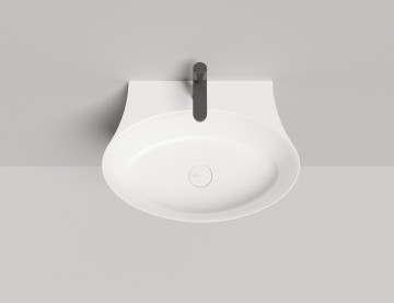 Раковина накладная ALDA WALL 01 покраска по RAL полностью 580х450х150 S-Sense Глянцевое