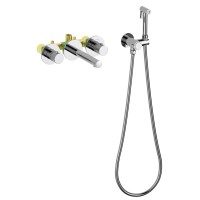 Смеситель для раковины встроенный с термостатом, с гигиеническим душем Timo Saona 2383/00SM хром