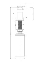 Дозатор для жидкого мыла BREVIT, D005-G, золото, Paulmark