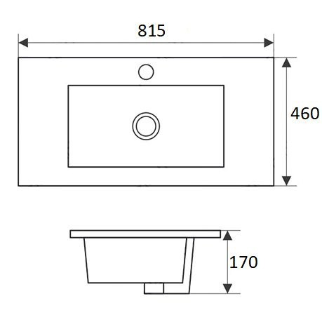 Раковина для ванной CeramaLux JY-807-80