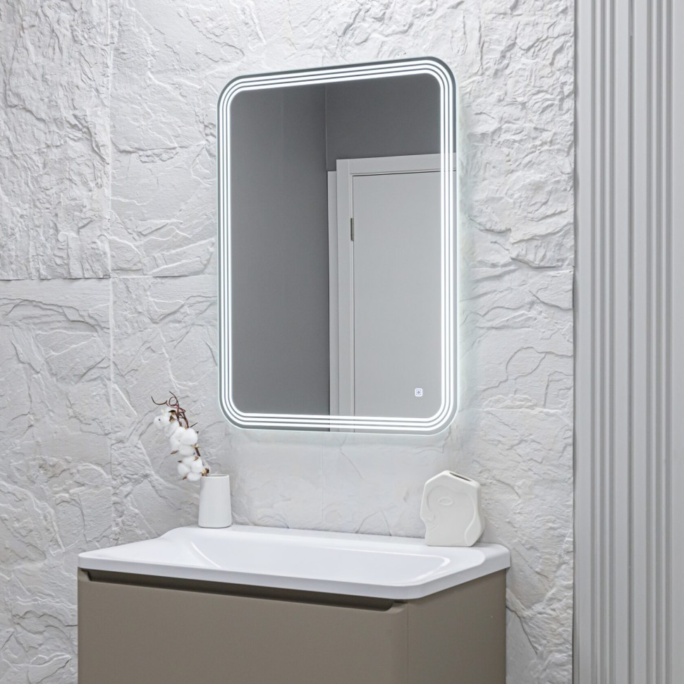 AQM9107 600x800 Зеркало с подсветкой, универсальный монтаж