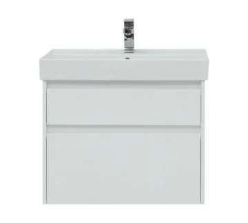 Тумба с раковиной Nova Lite 75 2 ящ. цв.бел. Глянец