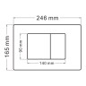 Комплект подвесной унитаз ABBER Rechteck AC1201MB черный матовый с инсталляцией AC0105 и кнопкой AC0120MMG золото матовое