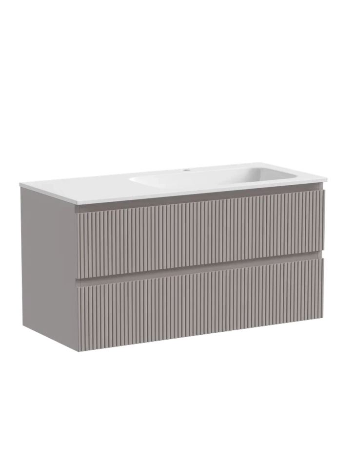 Тумба подвесная SANCOS Snob T правая 995х445х500, c двумя ящиками оснащенными доводчиками, Doha Soft, арт.SNT100RSM