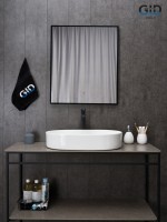 Раковина Gid D1479 51203 накладная белая 61x38.5x12