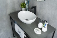 Раковина Gid N9138 51178 накладная белая 41x34x15