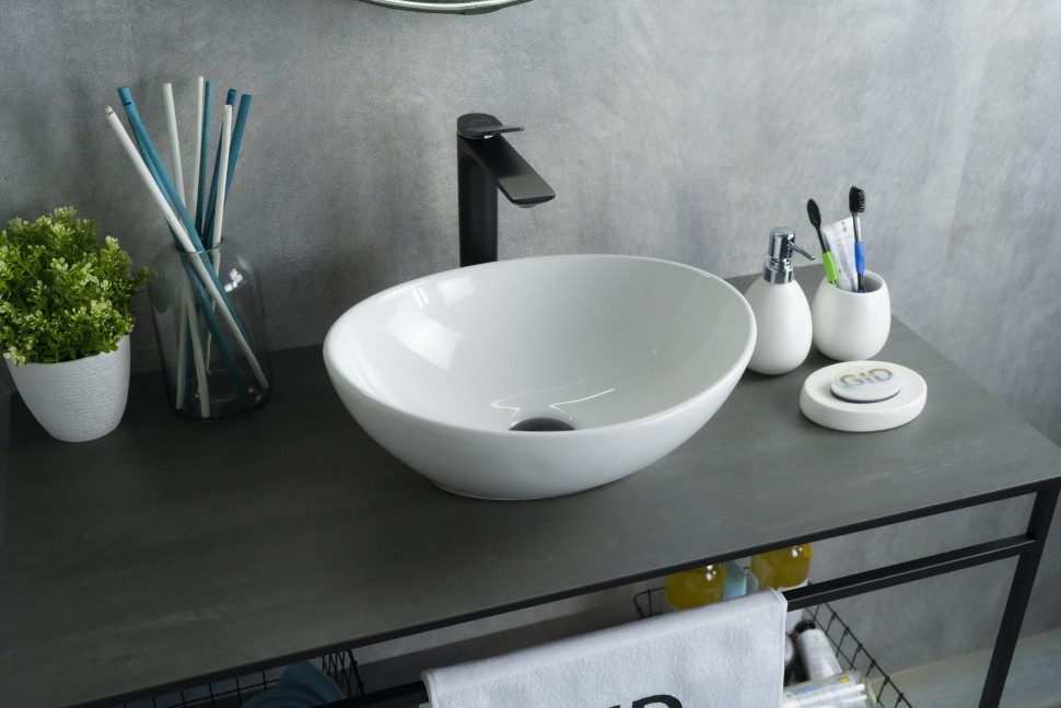 Раковина Gid N9138 51178 накладная белая 41x34x15