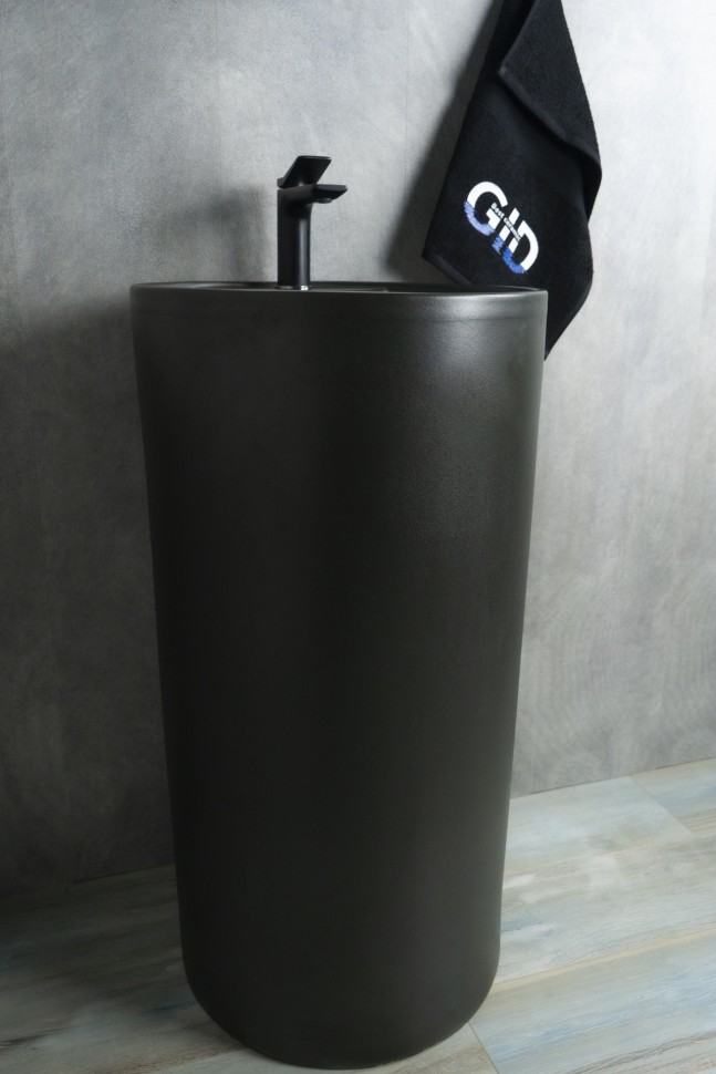 Раковина Gid Nb135bg 81109 накладная черная графит 45x45x85