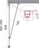 Боковая панель BelBagno MARMI-90-FIX-C-Cr