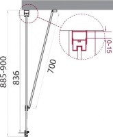 Боковая панель BelBagno MARMI-90-FIX-C-Cr