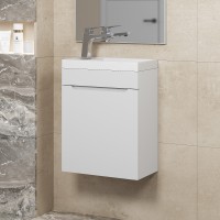 Тумба под раковину для ванной Uperwood Tanos 40 см, подвесная, белая матовая