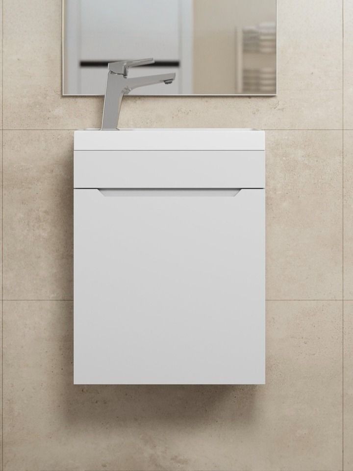 Тумба под раковину для ванной Uperwood Tanos 40 см, подвесная, белая матовая