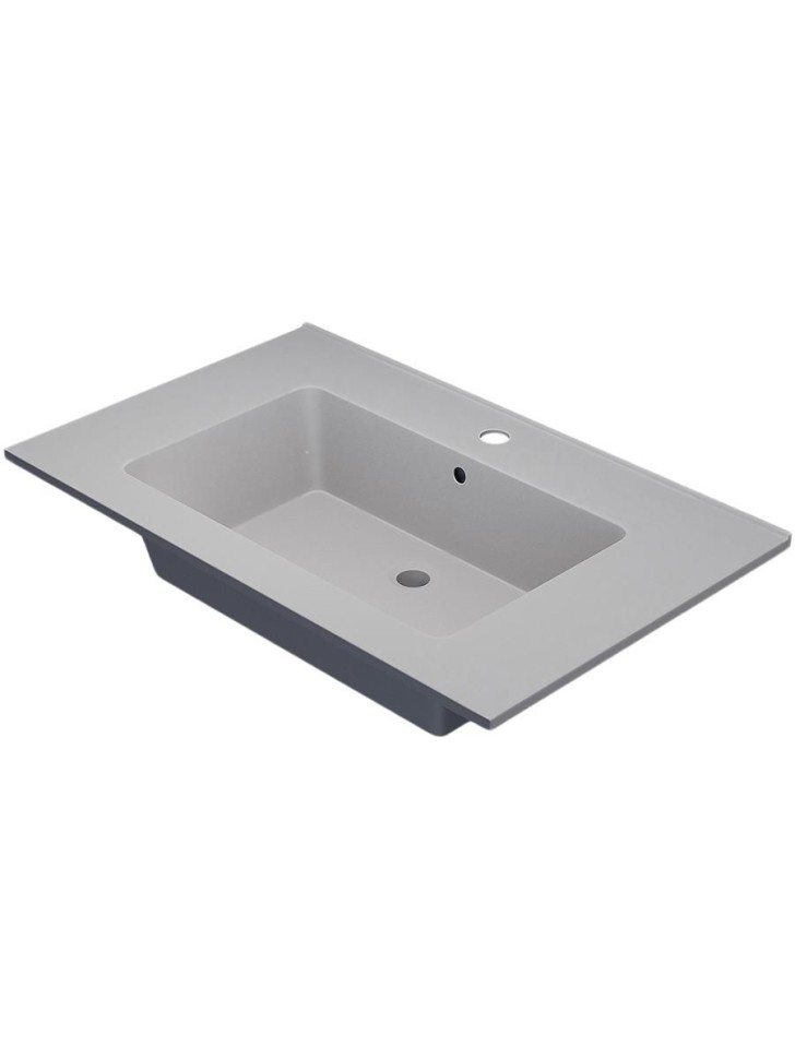 Раковина для ванной 76,5 см, Uperwood Parma Quartz, белая матовая, жасмин