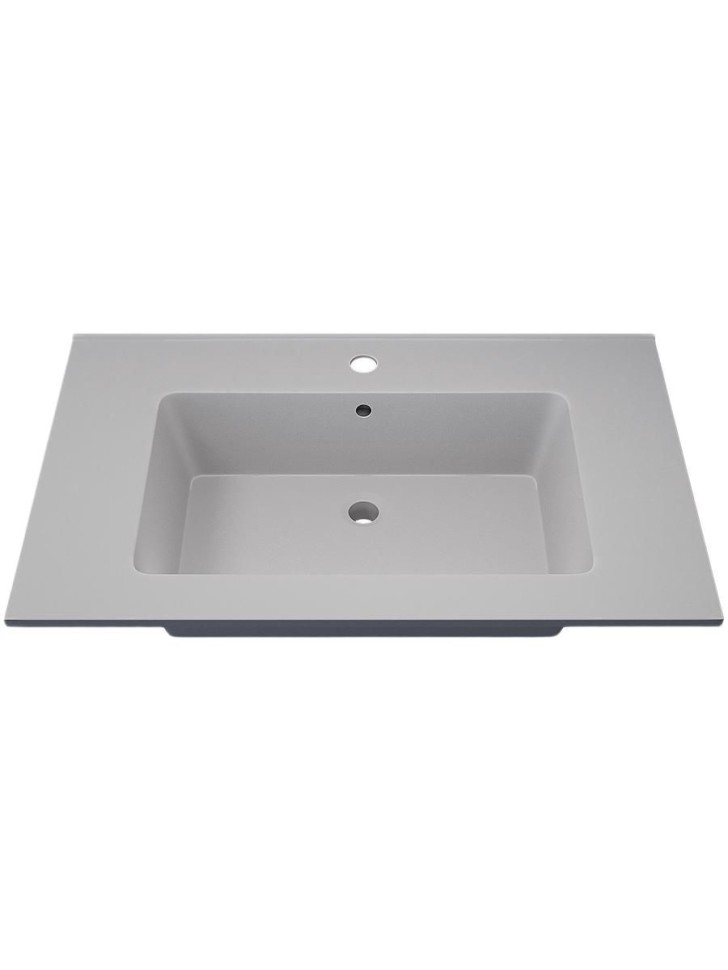 Раковина для ванной 76,5 см, Uperwood Parma Quartz, белая матовая, жасмин