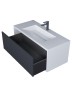 Тумба под раковину для ванной Uperwood Next Premium подвесная, 100 см, белая/графит, 1 ящик