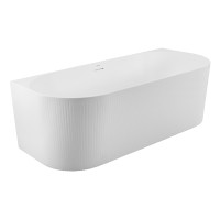Акриловая ванна BELBAGNO BB412-1700-800-MATT, пристенная, белая матовая