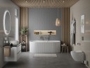 Акриловая ванна BELBAGNO BB412-1700-800-MATT, пристенная, белая матовая