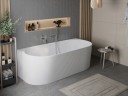 Акриловая ванна BELBAGNO BB412-1700-800-MATT, пристенная, белая матовая