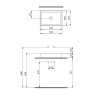 Раковина BERGES Ego SL накладная, 55x38 см, матовый серый, без отверстия под смеситель