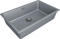 Мойка LUMI 74UNI, IT-GRANIT, LU74-GRM, серый металлик, 740х460, Paulmark