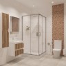Душевое ограждение Niagara Nova NG-6609-08 (100х100х195) квадрат,хром,двери раздвижные,стекло прозрачное,1 место
