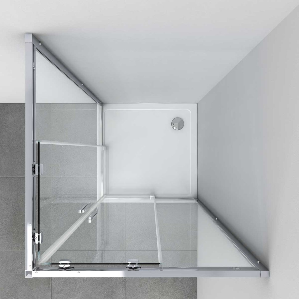 Душевой уголок Soft VSS-3SO100CLGM, 1000*1000, вороненая сталь, стекло прозрачное