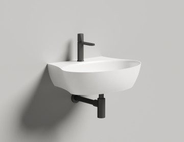 Раковина накладная ALDA WALL 01 покраска по RAL полностью 580х450х150 S-Stone Матовое