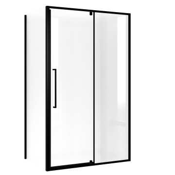 Душевое ограждение Niagara Nova NG-85-11AB-A80B-34 (110х80х195) прямоугольник,черный матовый,дверь распашная,стекло прозрачное,2 места