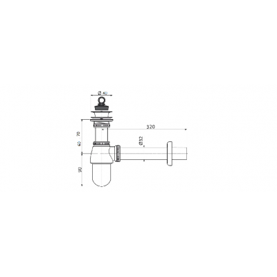 Сифон для умывальника CeramaLux C056
