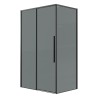 Душевое ограждение Grossman Galaxy 100.K33.01.110.21.10-200.K33.01.100.21.10 (110х100х195) раздвижная,черный матовый,стекло тонированное,2 места