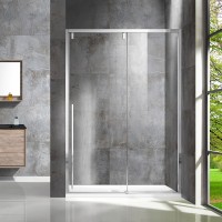 Душевая дверь Lugano VDS-1L160CL-1, 1600, хром, стекло прозрачное