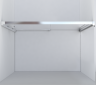 Душевая дверь Lugano VDS-1L160CL-1, 1600, хром, стекло прозрачное