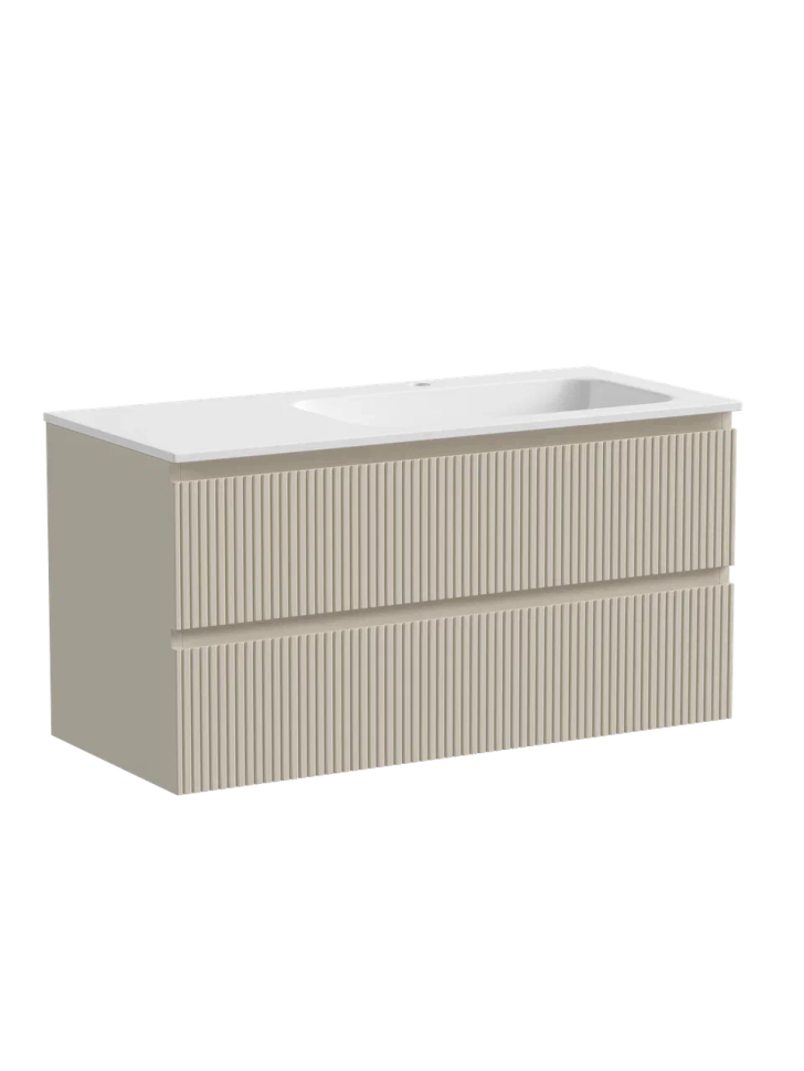 Тумба подвесная SANCOS Snob T правая 995х445х500, c двумя ящиками оснащенными доводчиками, Beige Soft , арт.SNT100RCE