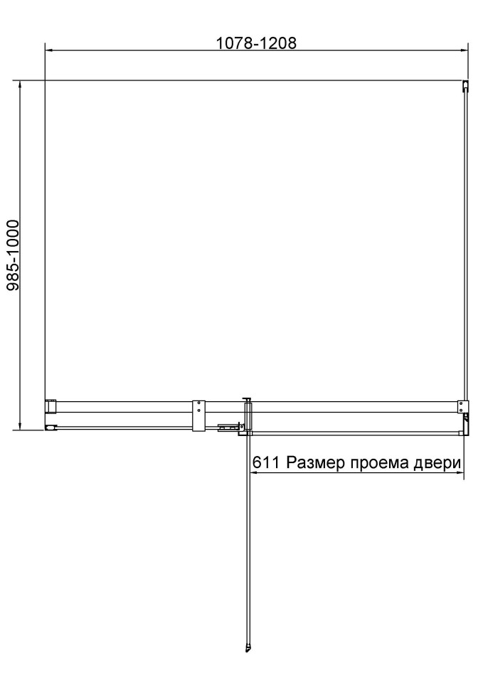 Душевой уголок Экстенза (Extenza) VSR-4EX111210CLGM, 1100/1200*1000, вороненая сталь, стекло прозрачное