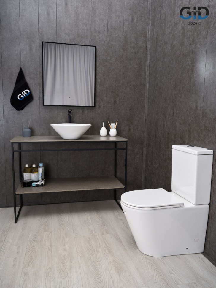 Раковина Gid N9102 51210 накладная белая 42x42x15