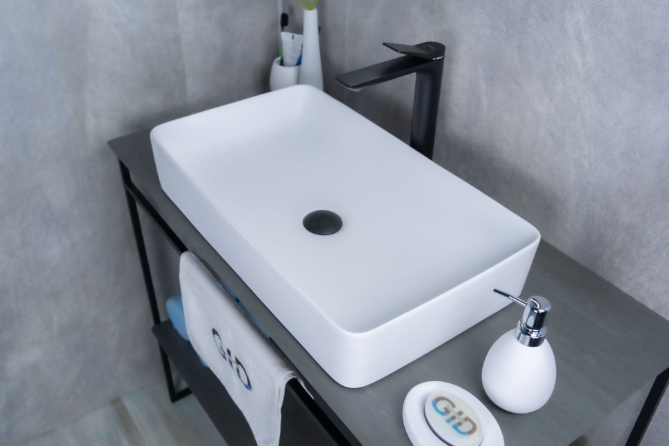 Раковина Gid Wm9396 51189 накладная белый матовый 60x34x11