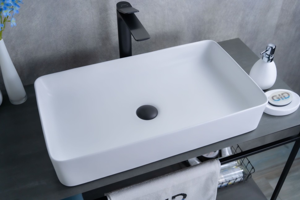 Раковина Gid Wm9396 51189 накладная белый матовый 60x34x11