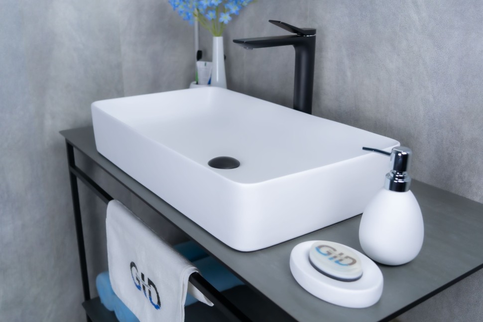 Раковина Gid Wm9396 51189 накладная белый матовый 60x34x11