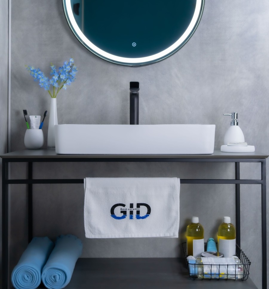 Раковина Gid Wm9396 51189 накладная белый матовый 60x34x11