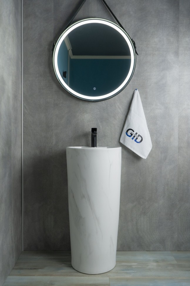 Раковина Gid Nb131ws 81111 накладная под камень матовый 40x40x84