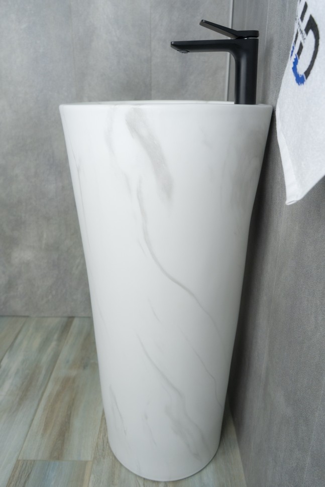 Раковина Gid Nb131ws 81111 накладная под камень матовый 40x40x84